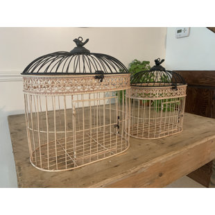 Wayfair 2 Piece Decorative Bird House Set  Bird cage decor, Decorative  bird houses, Bird cages