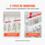 Ceiling Curtain Track Set 9.9 FT/3 Meter Self Adhesive Room Divider White