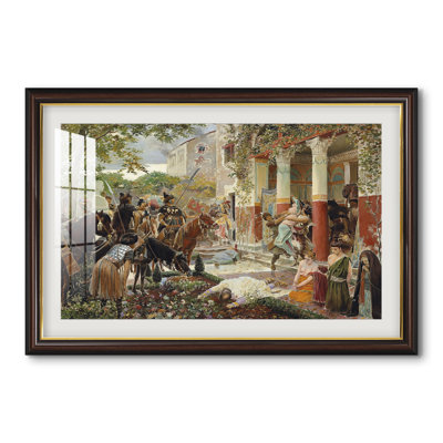 Custom Framed Masterpiece " Onslaught Of The Tartars, C. 1938-Georges " by Georges-Antoine Rochegrosse