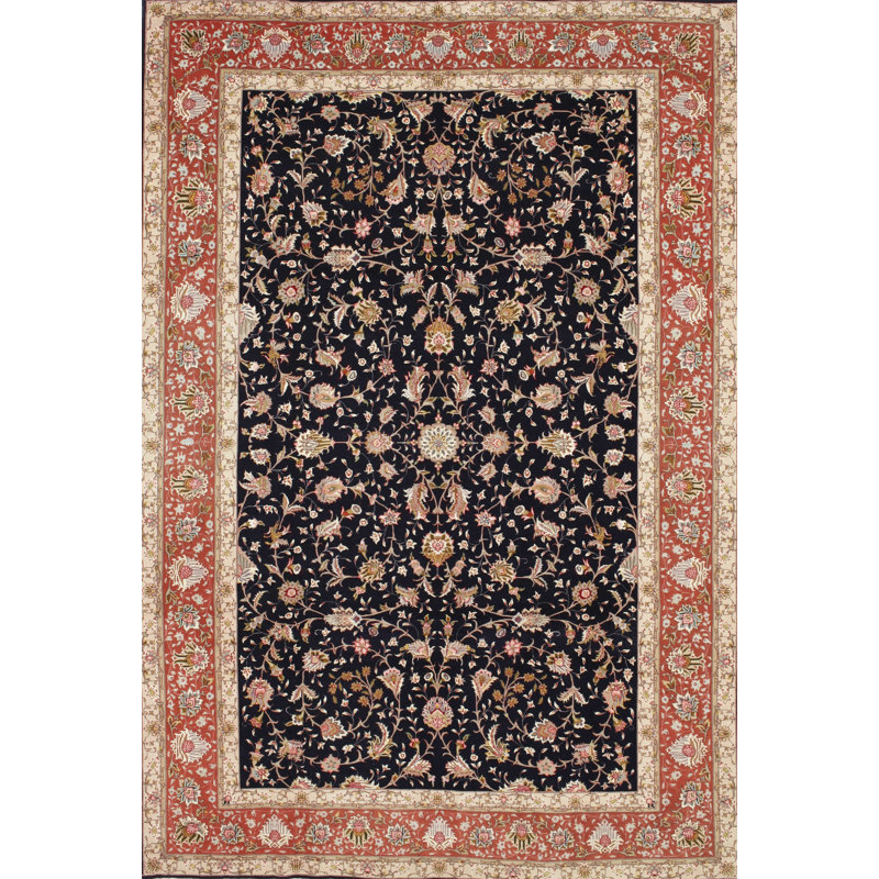 Noir/brun Tapis décoratif Tevin, Rectangle 6 pi x 9 pi