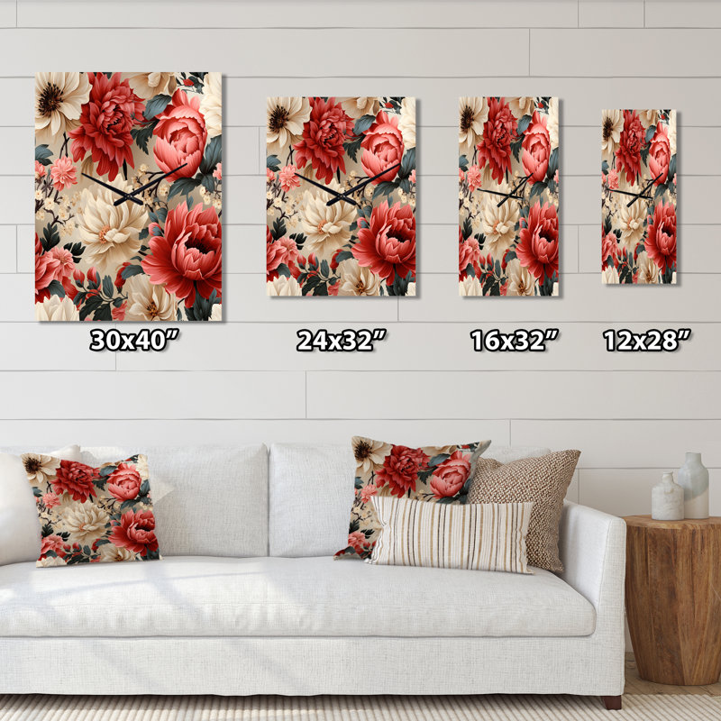 Janfried - Horloges murales florales, Moyen