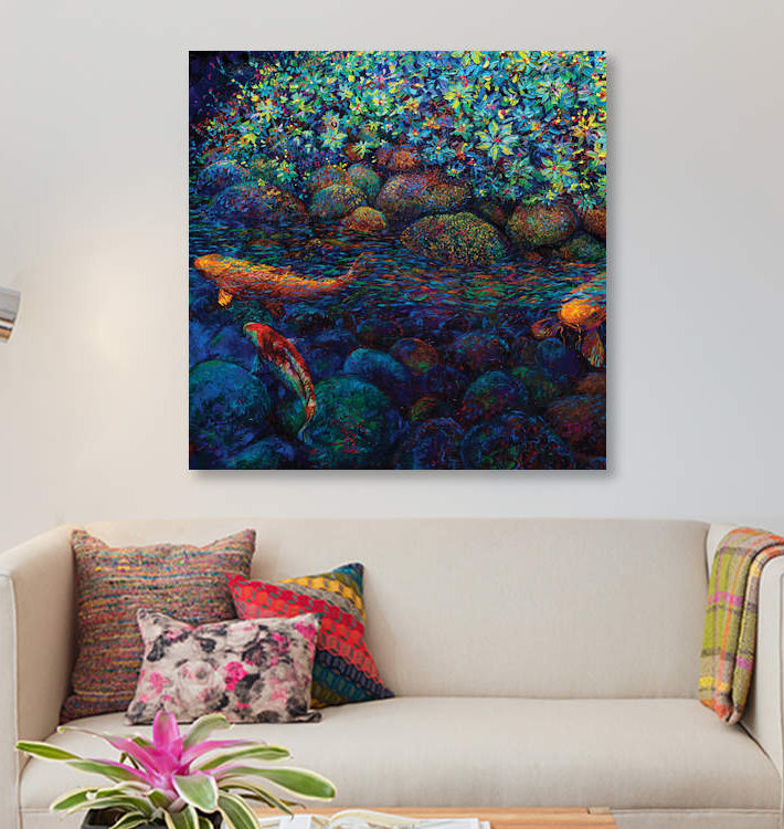 « limerance », reproduction sur toile, H 12 po x l 12 po x P 0,75 po, Toile tendue, Pas de tapis
