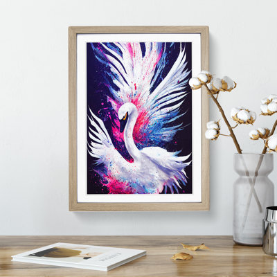 Vibrant Swan Art No.2 Abstract - Wall Art