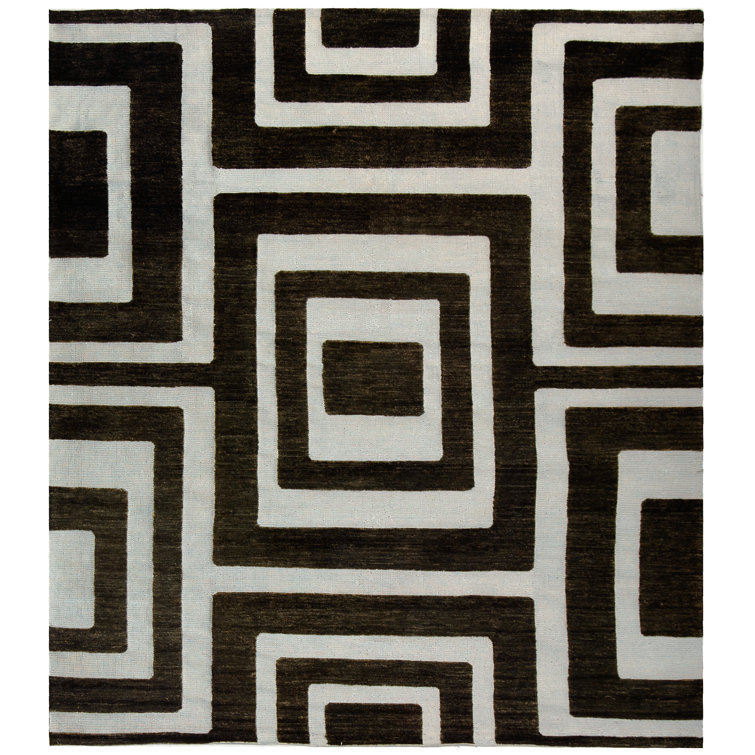 Santa Fe Silver/Black Area Rug