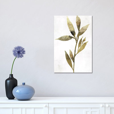 Gold Botanical IV by Asia Jensen - Wrapped Canvas Painting