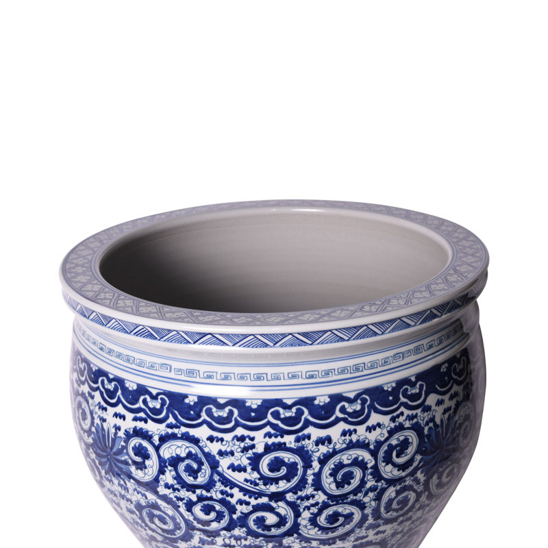 Handmade Ceramic Planter, 23" H x 21.5" W x 21.5" D