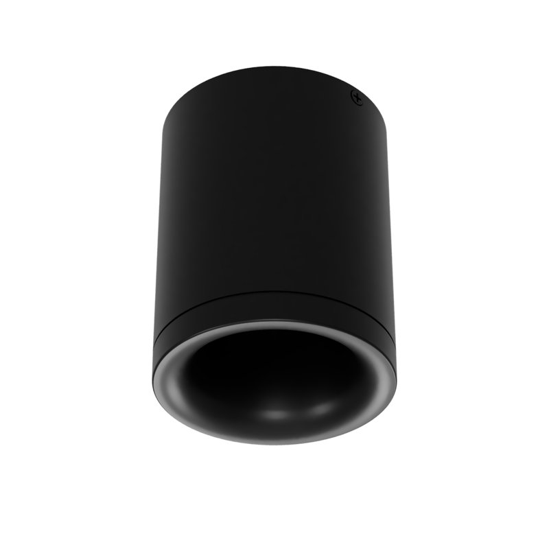Plafonnier encastré rond à intensité variable 5 lumières Zoron, Arc noir, H 4,75 po x l 3,63 po x P 3,63 po