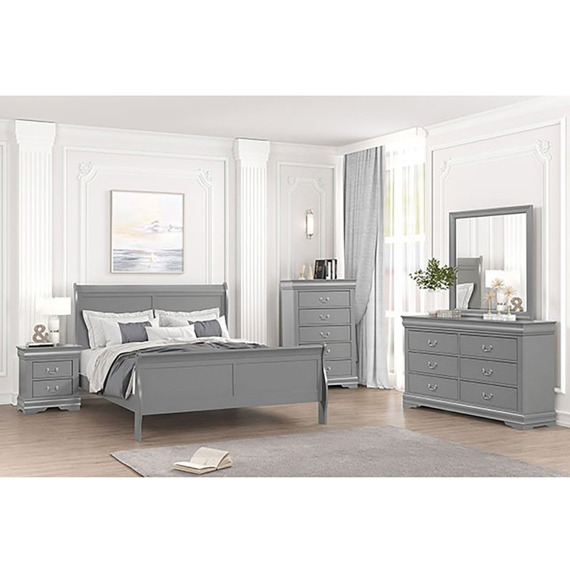 Dewin 6 Drawer Dresser, Grey