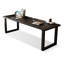 Bureau d'écriture rectangulaire en bois massif noir-118312005-118312013