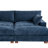 Oversized Upholstered Blue Chenille Sleeper Sofa Bed Lounge sofa with Armrests & Throw Pillows-2021870858