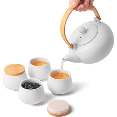 Latitude Run® Tipper 26oz. Teapot Set For 4