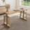 Bureau double caisson réglable moderne à double moteur 63 po