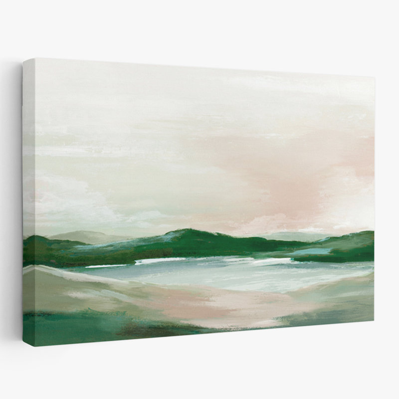 «Hills and Sky Soft Horizon Over Green Hills», art, H 16 po x l 24 po