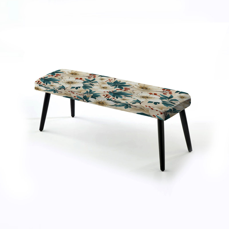 Banc rembourré Coastal Tranquil Florals Collage Unveilé III - Floral