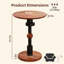 Table de bout ronde ronde, table d'appoint à piédestal moderne Mid-Century 100% bois massif, finition noyer