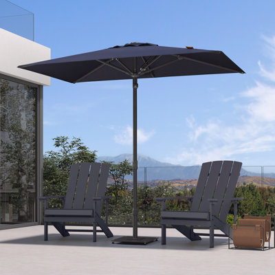 Parasol de table semi-automatique pour l'extérieur