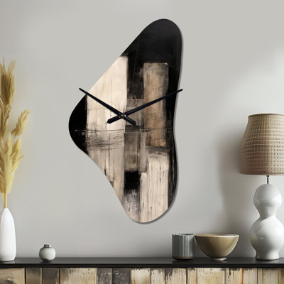 Lashe - Boomerang Shape Abstract Midcentury 3D Wall Clock