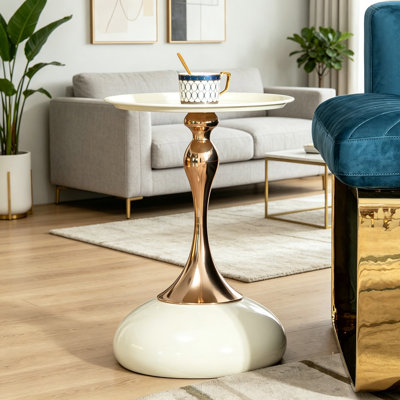 Table d'appoint ronde avec base robuste