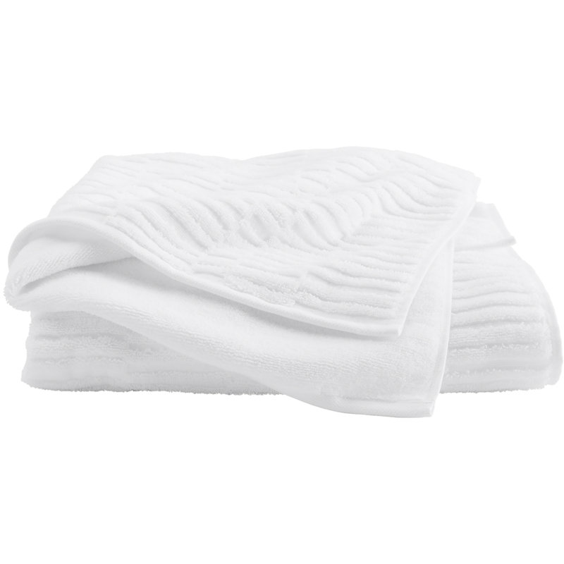 Bath Linens Bath Sheet with Tatami Weave, White