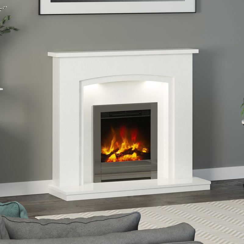 Beam Edge 16" Inset Electric Fire, Black Nickel