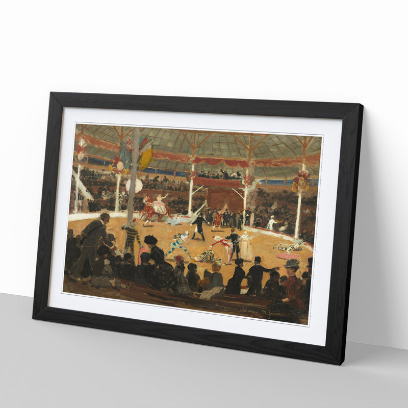 The Circus by Suzanne Valadon - Picture Frame Painting, Black Framed, 48cm H x 65cm W x 2cm D