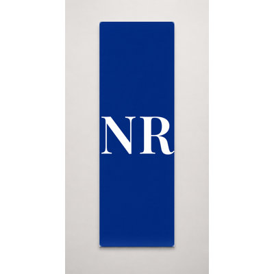 «Nauru World Flag Luxury Diamond Monogram» - jaune bleu blanc - art sur toile haut