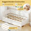 Lit de jour simple avec 2 tiroirs de rangement et support pour garde-corps-1809420059