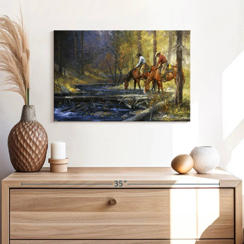 Lelar Cold Water And Falling Leaves, 16" H x 24" W
