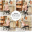 Chaise de bureau ergonomique multi-positions avec pieds croisés pour adultes, méditation pivotante et chaise de bureau avec support pour le dos et base roulante