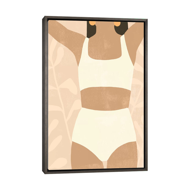«Sunbather I», reproduction de photo, H 60 po x l 40po x P 1,5 po, Cadre en bois rustique foncé