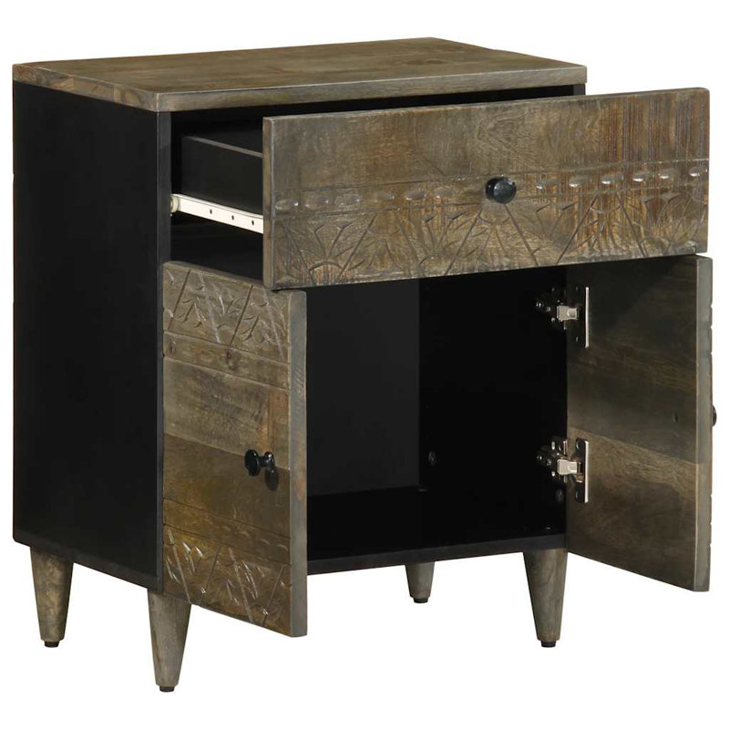 50cm W Metal Bedside Table