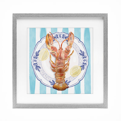 Reproduction sous-verre de fruits de mer Lobster