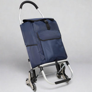 Chariot pliable avec roues triangulaires et sac imperméable amovible