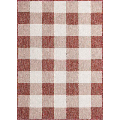 Tapis intérieur / extérieur rouge Borland