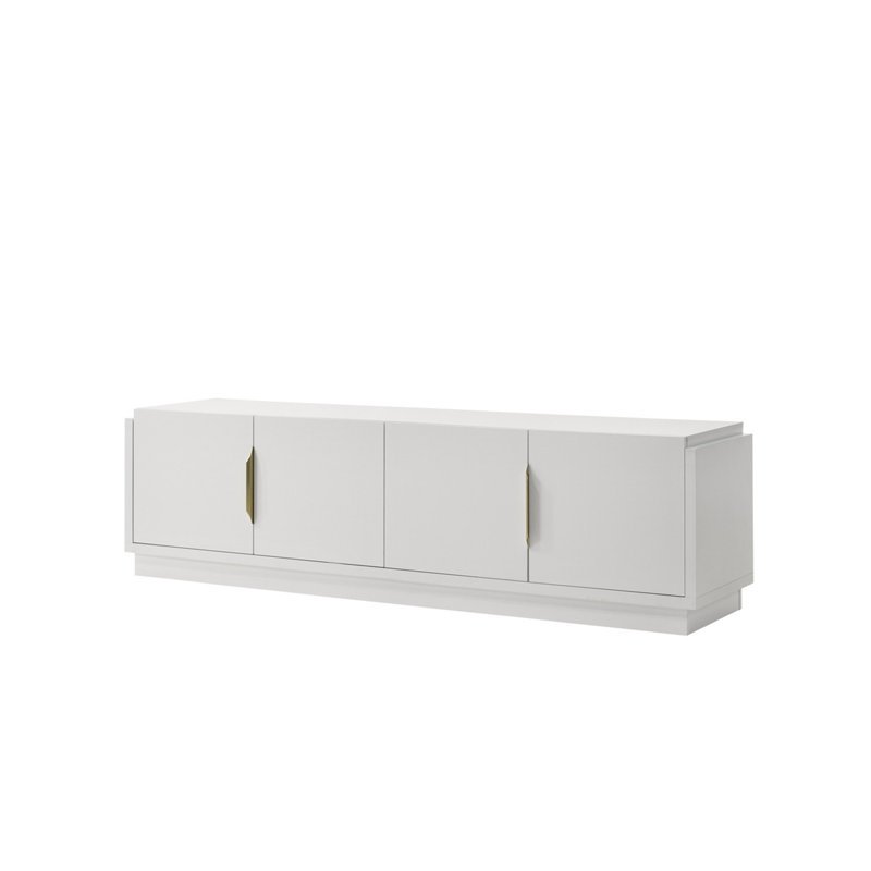 Meuble télé Carrington de 70 po de large à 4 portes avec tablette réglable Carrington