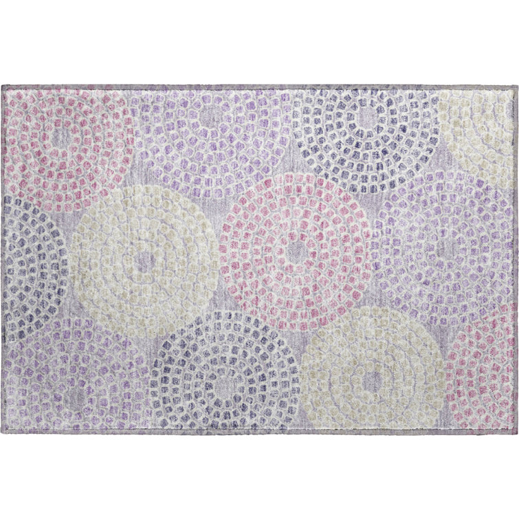 Premium Machine Washable Prisco Lavender Rug
