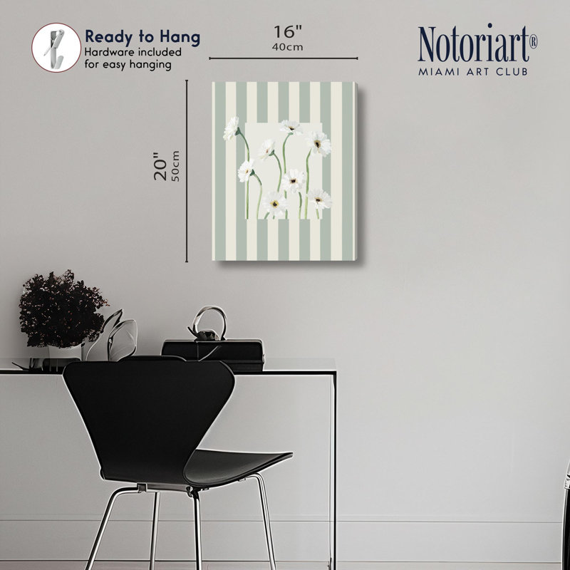 «Daisy Window Boho», impression sur toile par Notoriart, H 16 po x l 20 po, Toile tendue avec châssis