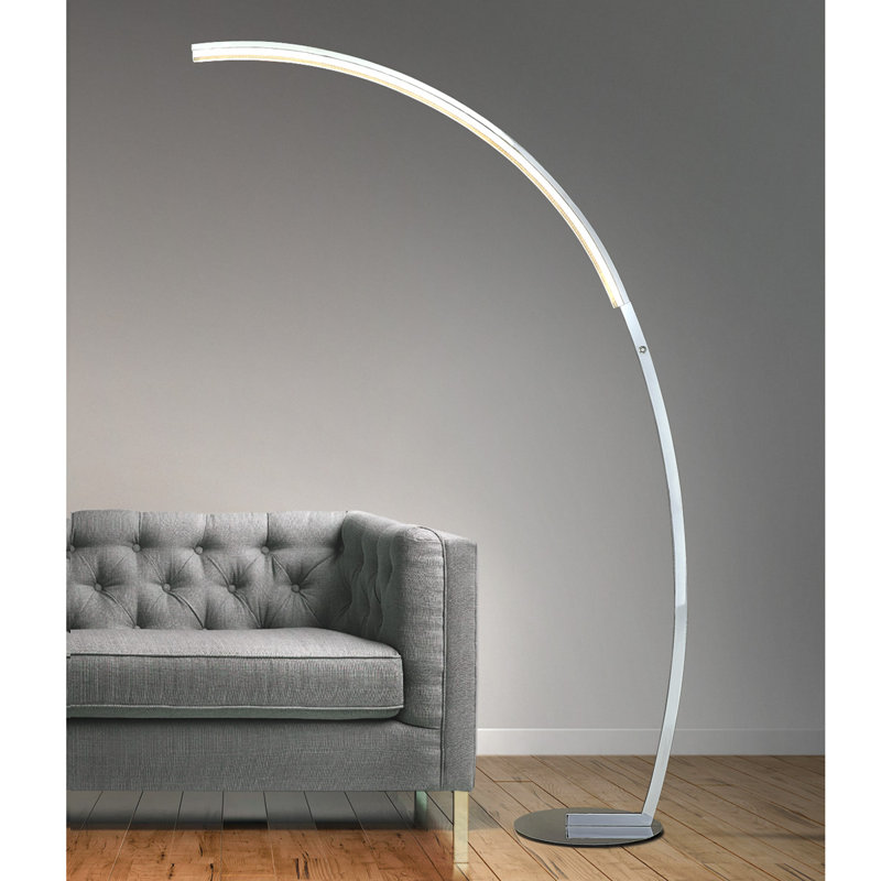 Taneytown 76'' LED Arched Floor Lamp, Chrome