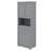High Bathroom Cabinet With Laundry Hamper Doors And Open Storage Upper Cabinet For Bathroom-754526272