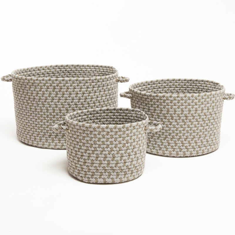 Panier en tissu Bar Harbor, H 8 po x l 10 po x P 10 po, 23 pintes, Gris clair