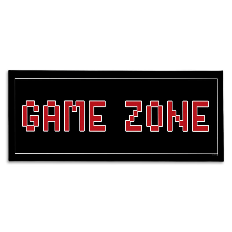 Art mural sur toile Pixel Style Game Zone, design par Yass Naffas Designs, H 13 po x l 30 po