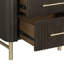 Table de chevet, plateau en marbre et finition espreeso