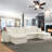 Katrein 142.00 W Modular U-Shaped Free Combination,Cloud Couch with Ottomans-255646109