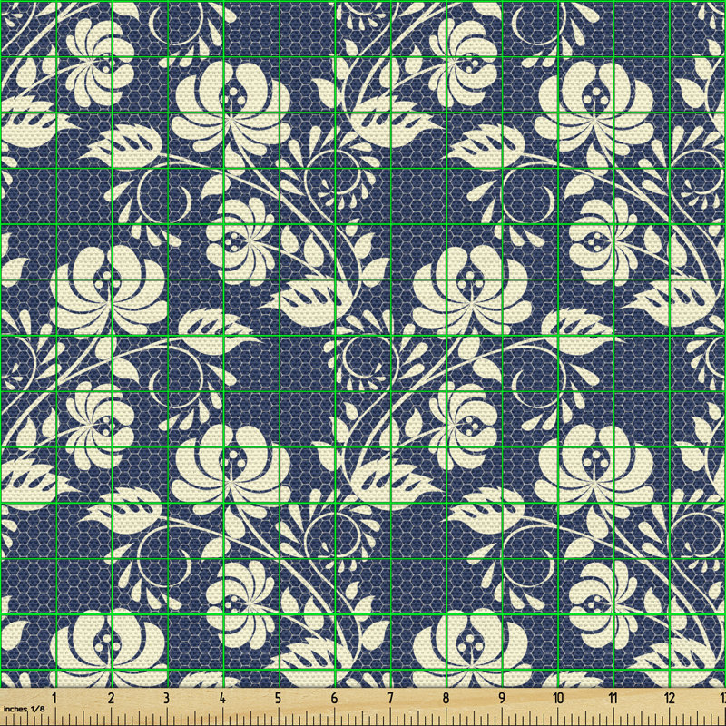 Chinemelum Curved Leaves and Blooms Multi-purpose Fabric