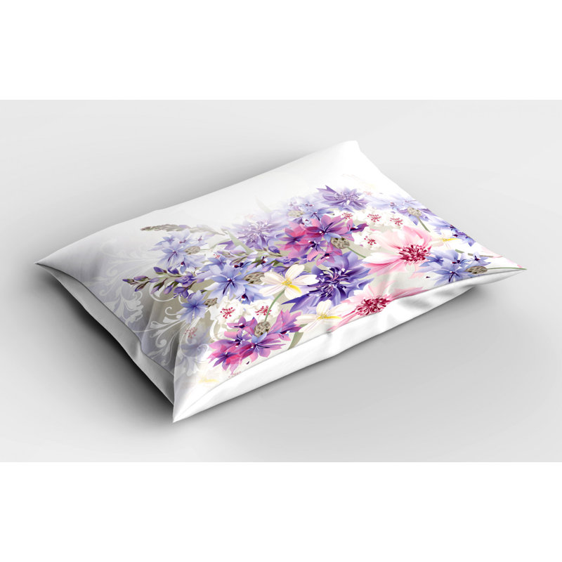 Flowers Polyester Floral Sham Set, Twin