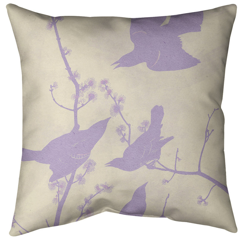 Coussin starling à oreilles, Jaune / Mauve, Simili suède