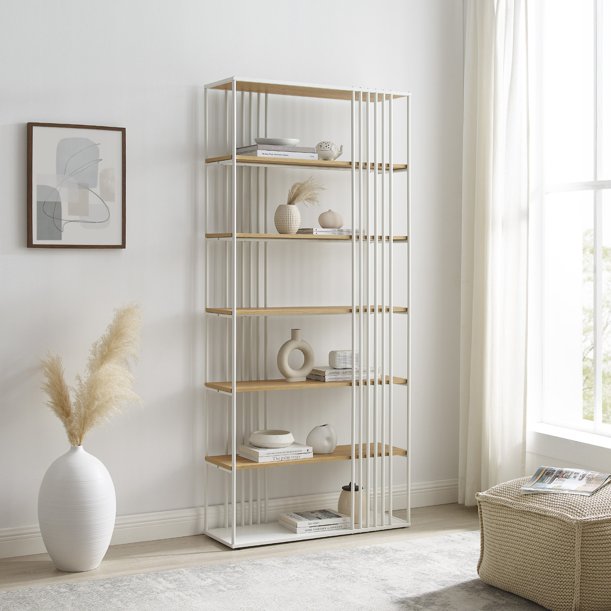 Latitude Run® Meknes Modern OpenSlat Bookshelf Wayfair Canada