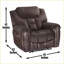 Fauteuils inclinables | Fauteuil inclinable moderne à double alimentation | Cuir espresso