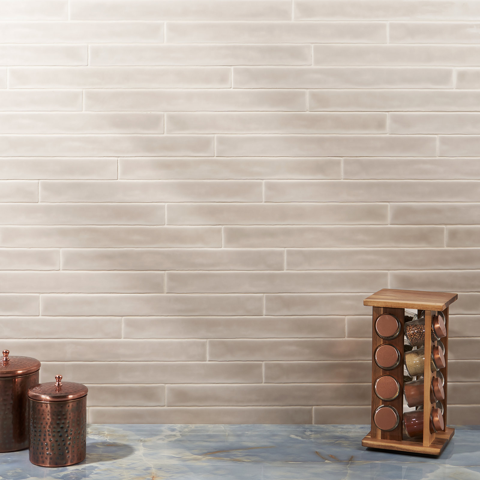 Capetown 2" x 20" Ceramic Subway Wall Tile, Beige