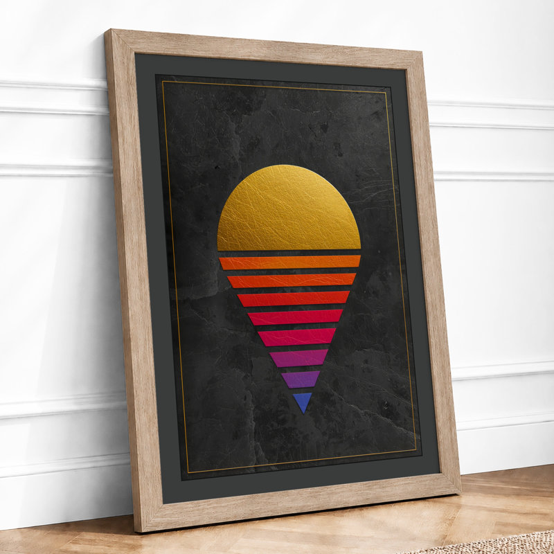 Striped Ice Cream Dreams Modern - Print, Oak, A3 - 42.0 x 29.7 cm